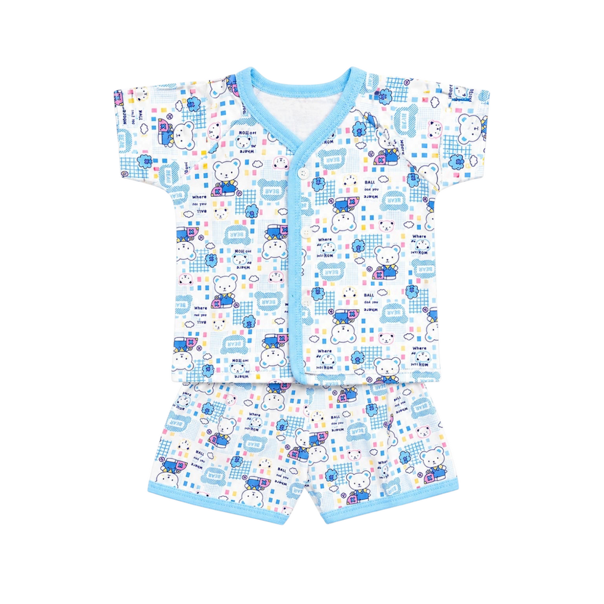 Premium Cotton Newborn Short Set – Soft & Breathable Baby Suit