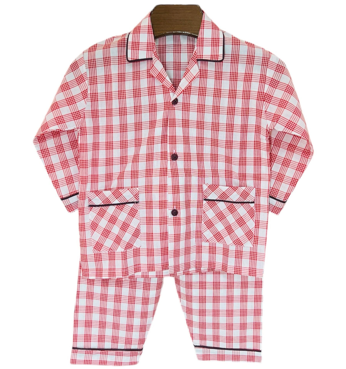 Red checkered Night suit