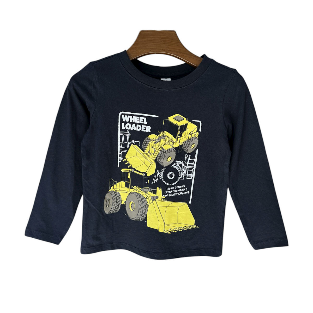 Blue Round Neck Excavator T-Shirt