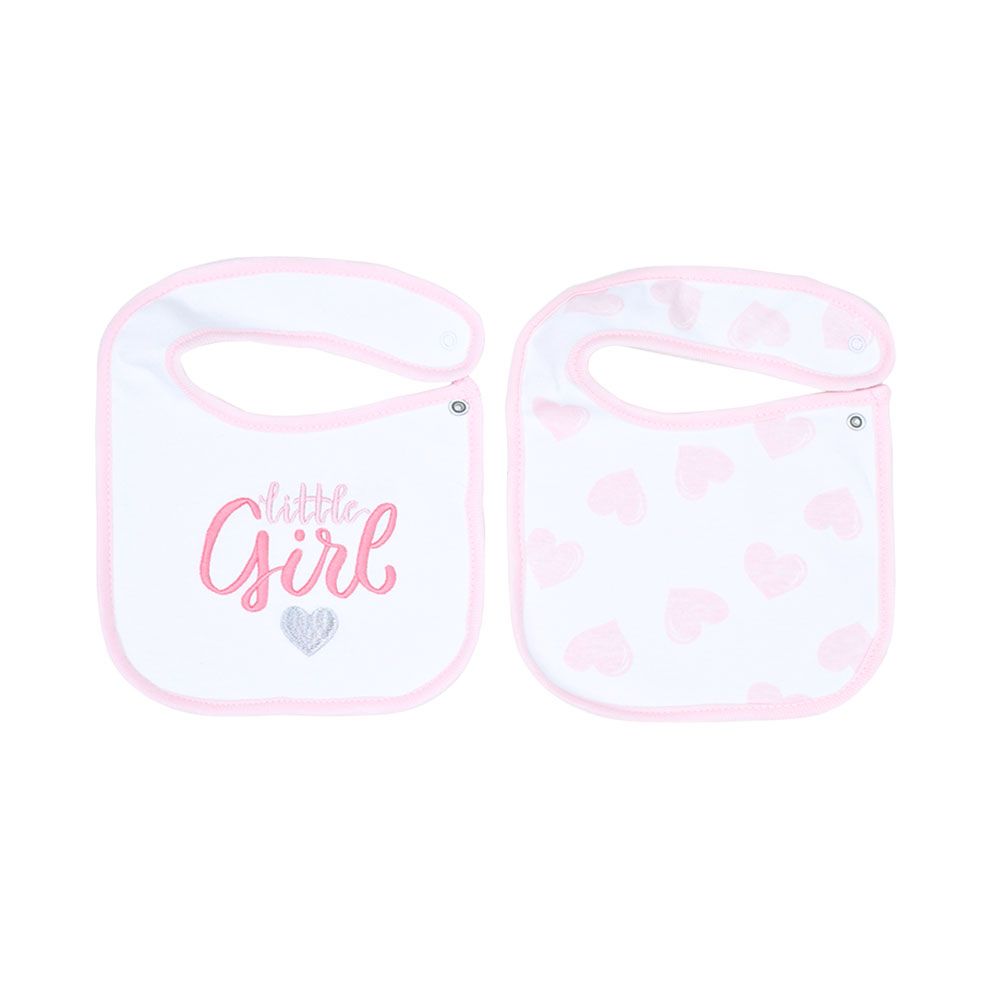 2PK Little Girl Bib Set