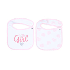 2PK Little Girl Bib Set