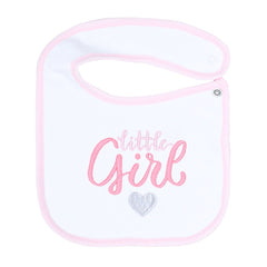 2PK Little Girl Bib Set