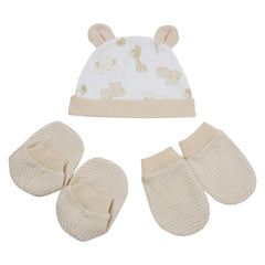 3PC Baby Set- Cap, Mittens & Booties Set