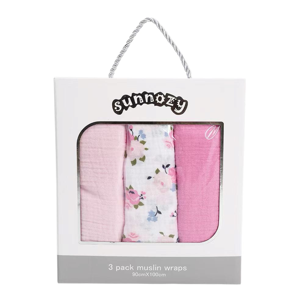 3PK Muslin Swaddle Wraps