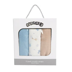 3PK Muslin Swaddle Wraps