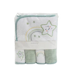 Hooded Bath Towel & Face Towels Set