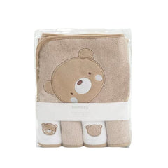 Hooded Bath Towel & Face Towels Set