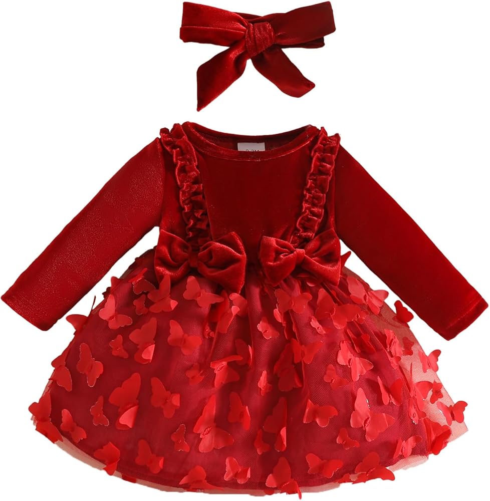 Red Velvet Butterfly Frock