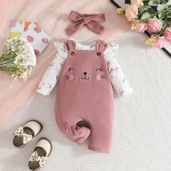 2Pc Floral Romper Set