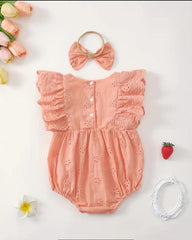 Chicken Peach Body Suit Set