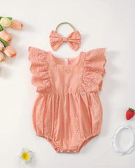 Chicken Peach Body Suit Set