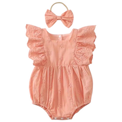 Chicken Peach Body Suit Set