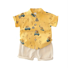 2PC Yellow Safari Suit