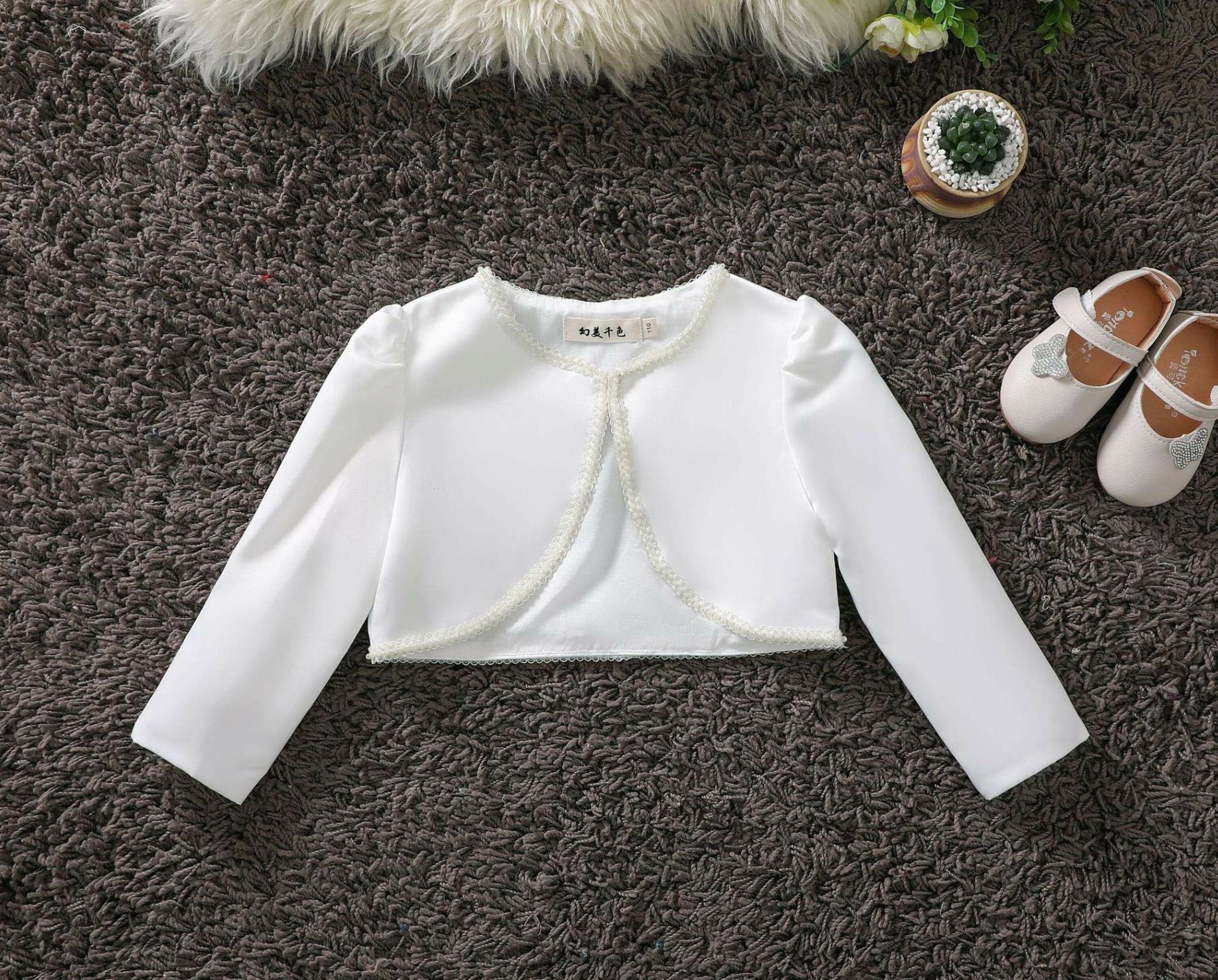 White Silk Pearl Shrug