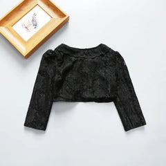 Black Frill Baby Girl Shrug