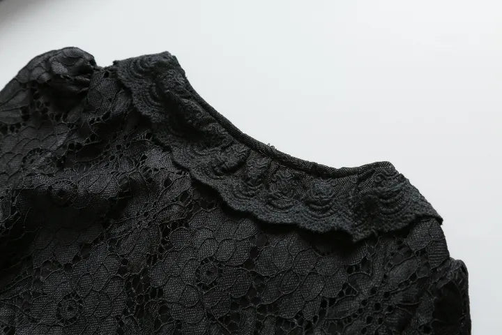 Black Frill Baby Girl Shrug