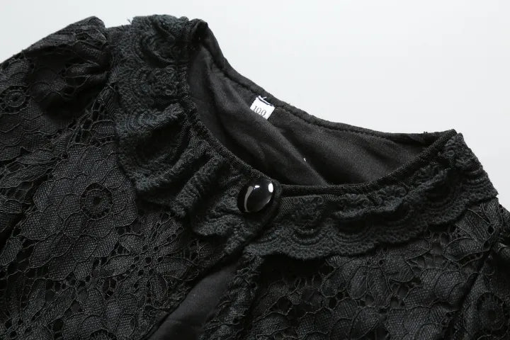 Black Frill Baby Girl Shrug