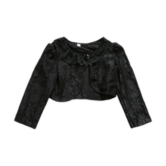 Black Frill Baby Girl Shrug
