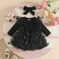 Black Velvet Butterfly Frock