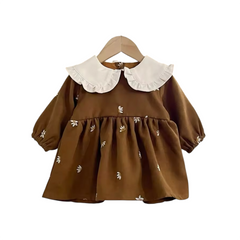 Baby Girl Brown Floral Frock