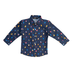Baby Boy Blue Printed Shirt
