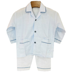 Blue Cotton Night Suit