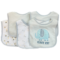 5PC baby Bib Set-Grey