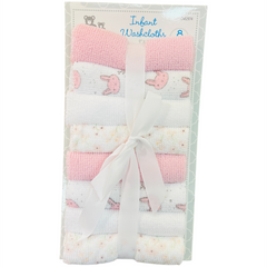 8PC Face Towel Set-Pink