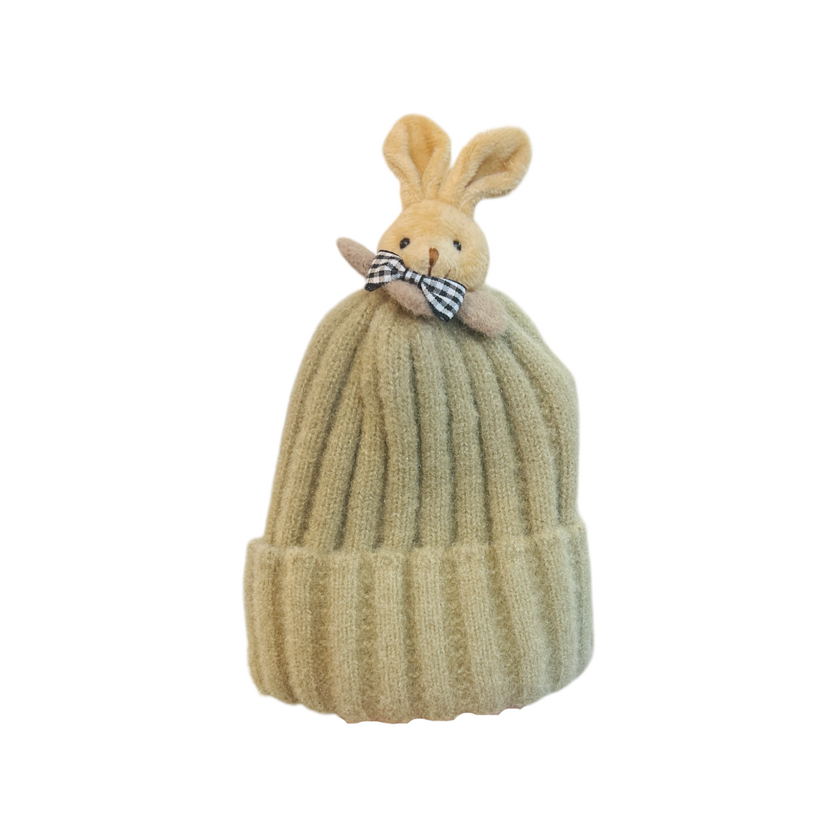 Beige Woolen Cap 0M +