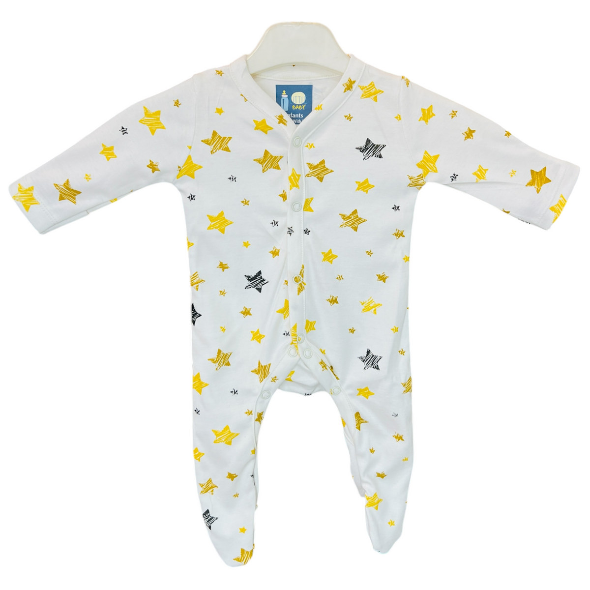 Golden Star Closed Feet Romper