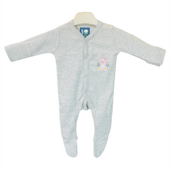 Bunny Grey Closed Feet Romper