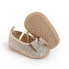 Golden Shimmer Bow Pumps