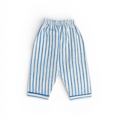 Blue Stripes Full Sleeves Cotton Night Suit