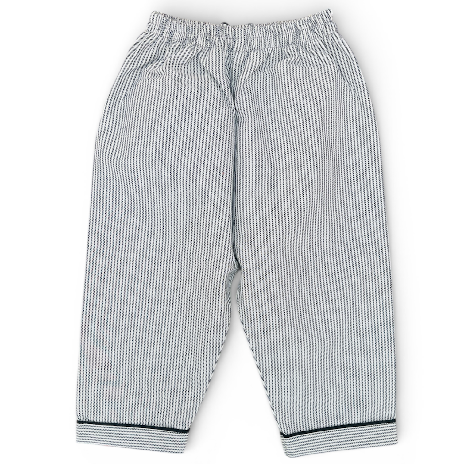 Black Stripes Full Sleeves Cotton Night Suit