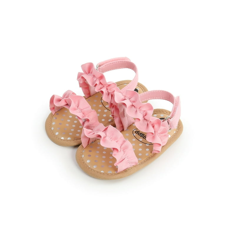 Pink Frill Pre walker Sandal