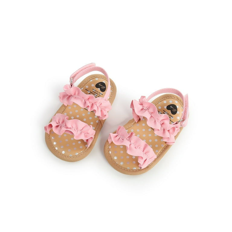 Pink Frill Pre walker Sandal