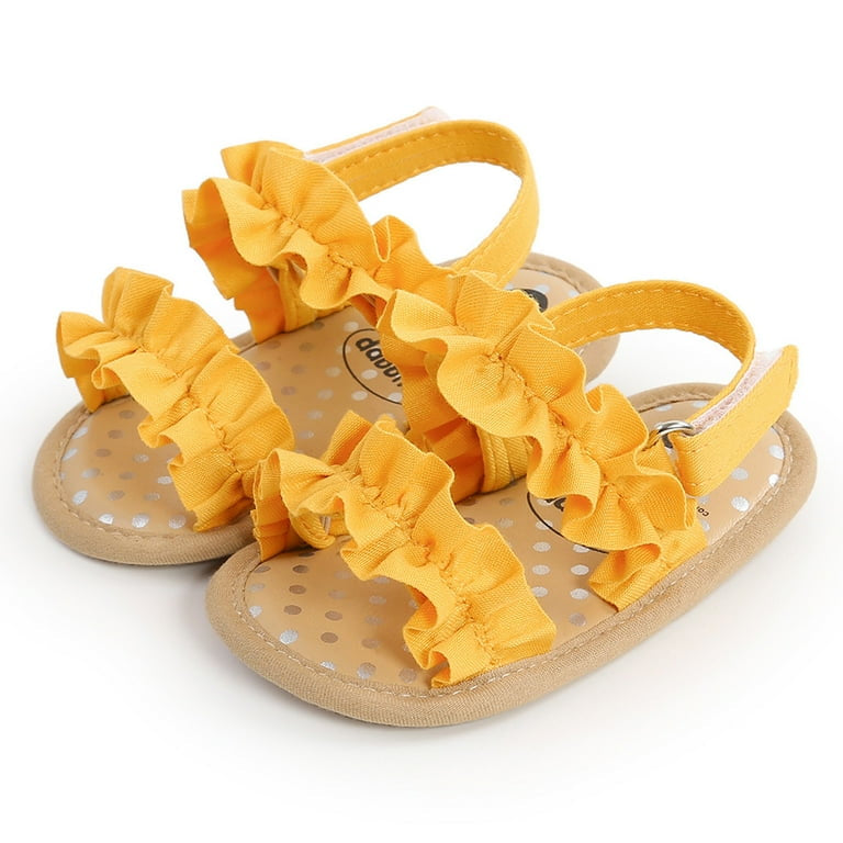 Yellow Frill Pre walker Sandal