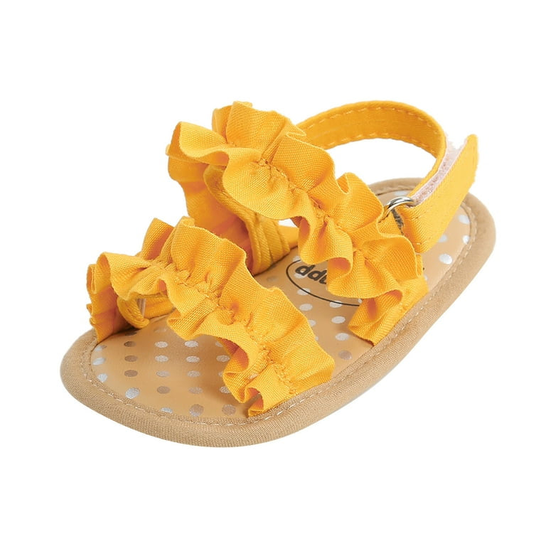 Yellow Frill Pre walker Sandal