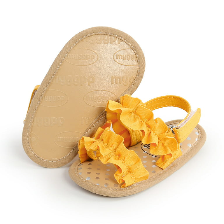 Yellow Frill Pre walker Sandal