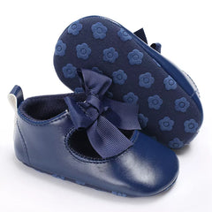 Blue Bow Pre walker pumps