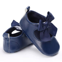 Blue Bow Pre walker pumps