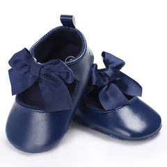 Blue Bow Pre walker pumps