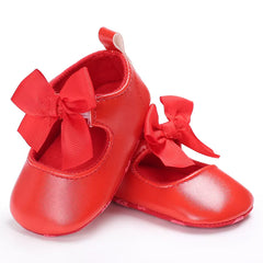 Red Bow Pre walker Pumps