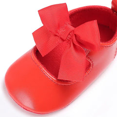 Red Bow Pre walker Pumps