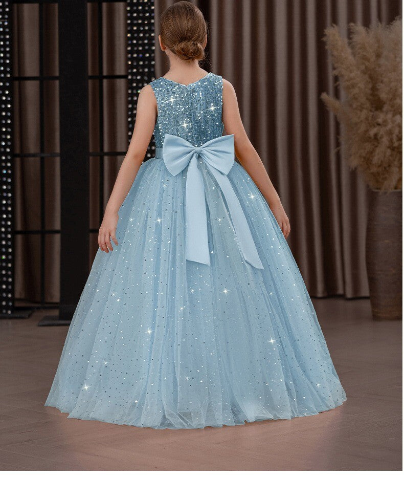 Blue Glitter Fancy Frock