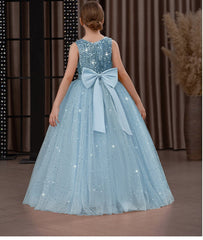 Blue Glitter Fancy Frock