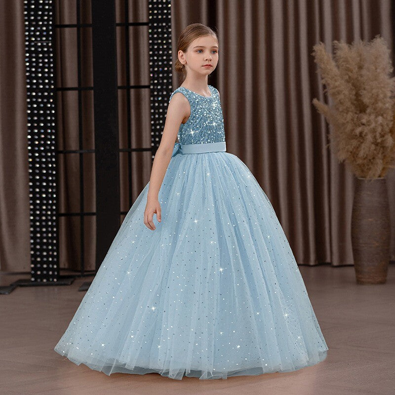 Blue Glitter Fancy Frock