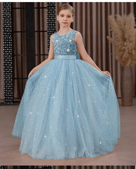 Blue Glitter Fancy Frock