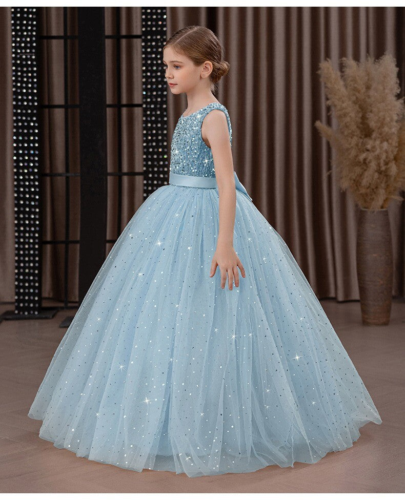 Blue Glitter Fancy Frock