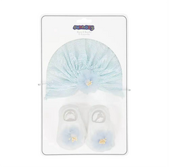 Blue Turband Cap & Socks Set